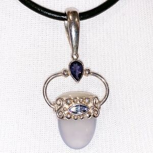 SAJEN Offerings Sterling Amethyst, MOP, Pendant